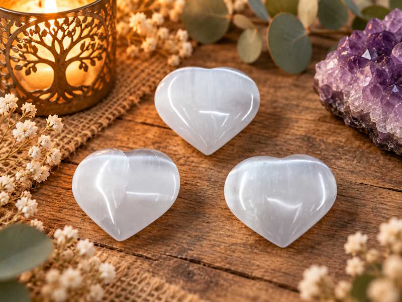 Corazón Selenita 7 cm